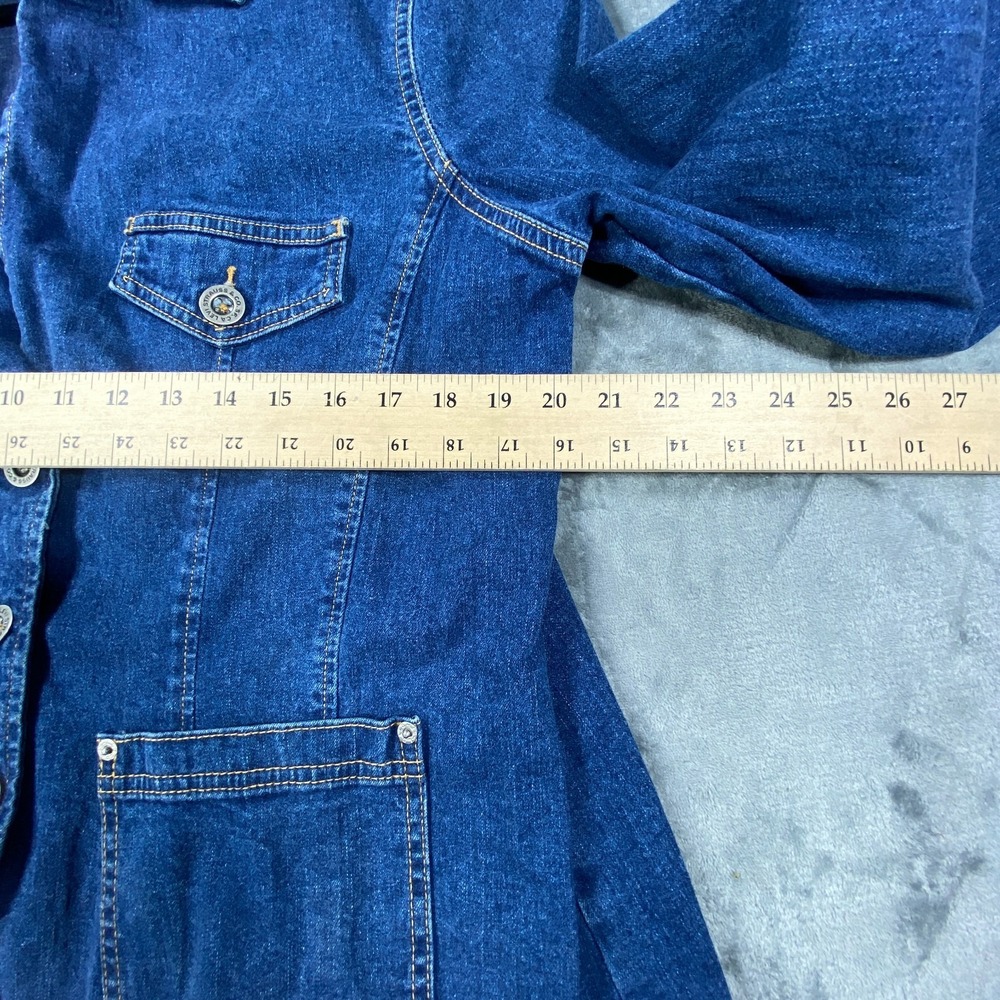 Vintage Levi's Denim Jacket 90's Trucker Womens 2X Ex-Boyfriend Light Plus Y2K - Picture 5 of 10